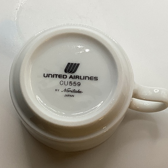 Noritake White Ceramic Cup for United Airlines - Picture 1 of 3